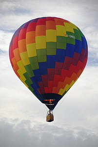 Multi Colored Hot Air Balloon's Grown Shot during Daytime