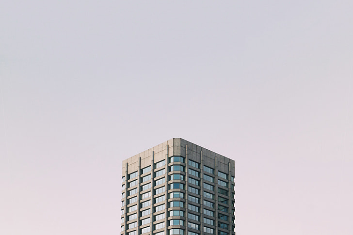 high angle photo of building