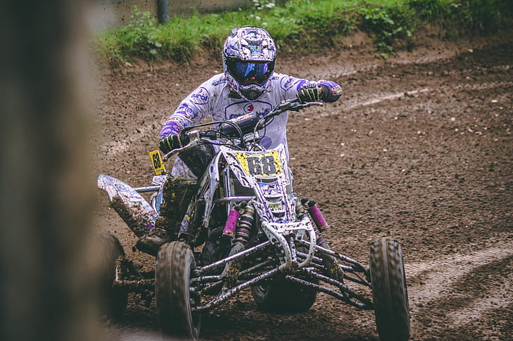 ATV racing on mud terrain