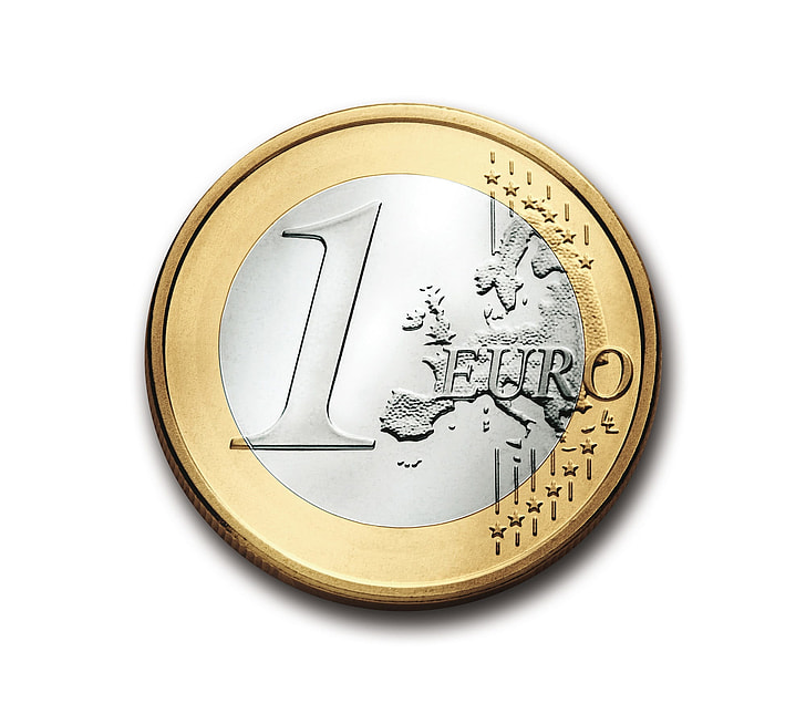 Royalty Free photo 1 European dollar coin PickPik