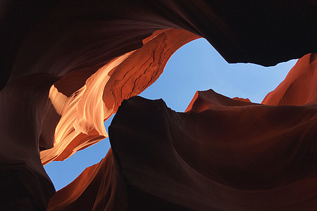 Rock formations at Antelope Canyon, Arizona