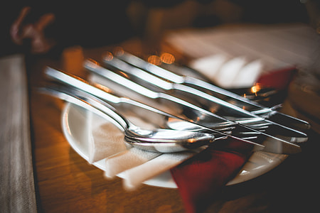 Close Up of Table Setting with Cutlery