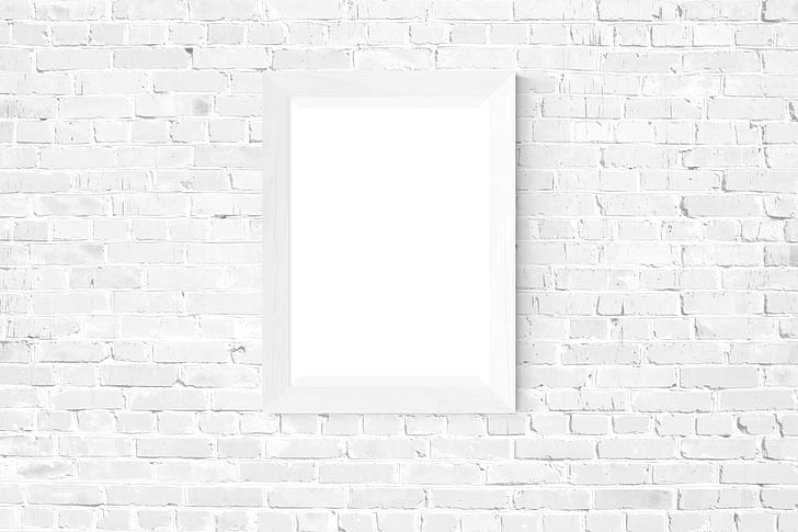 wall mirror with white wooden frame