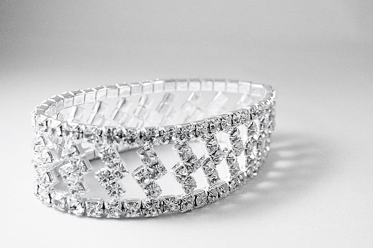 Triple Row Pavé Diamond Bangle Bracelet — EF Collection®
