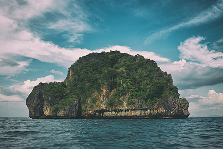 An island shaped like a turtle in Krabi, Thailand