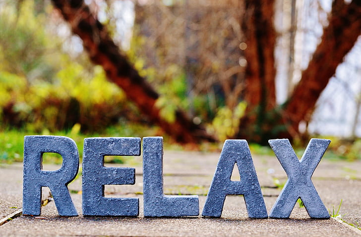 Royalty-Free photo: Relax cut-out letters | PickPik