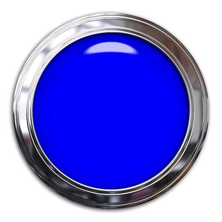 round gray and blue frame