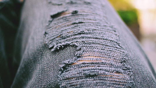 gray distressed jeans