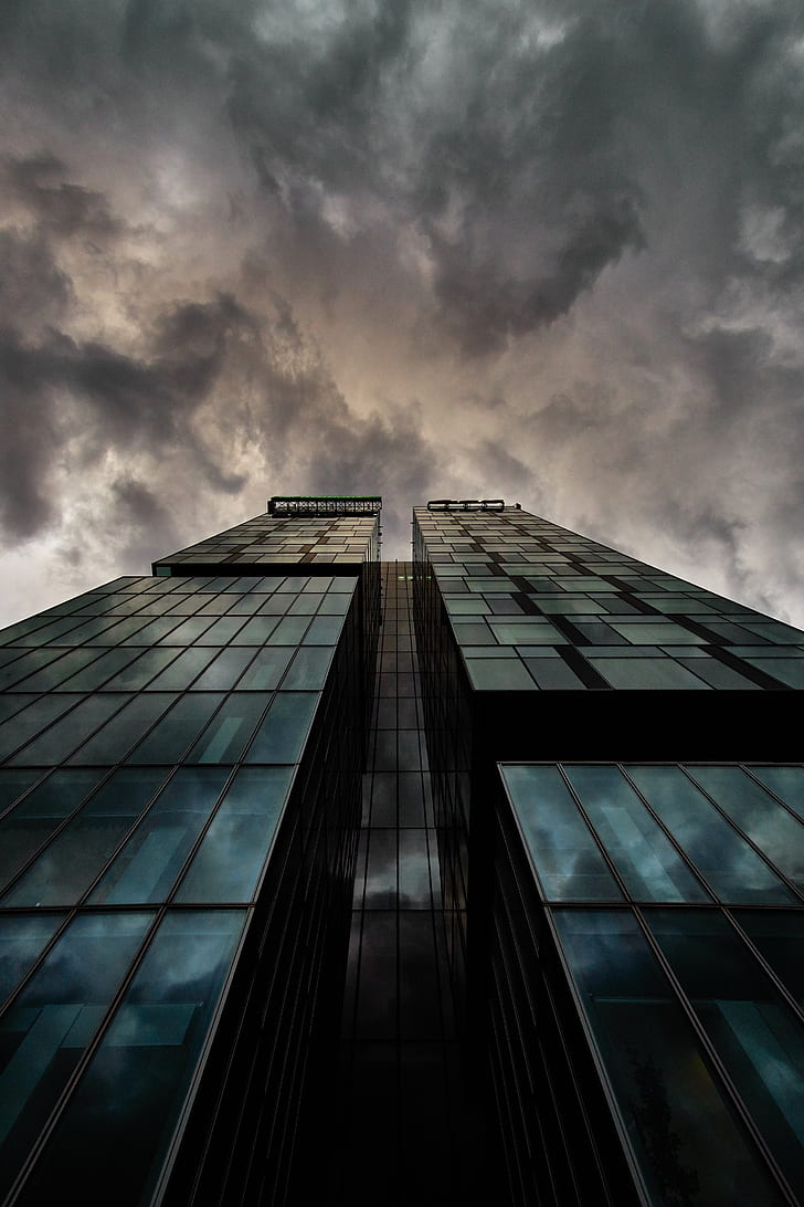 high rise building under dark sky