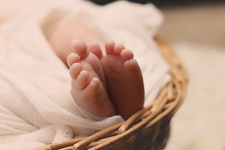 close up photo of baby feet on carrycot