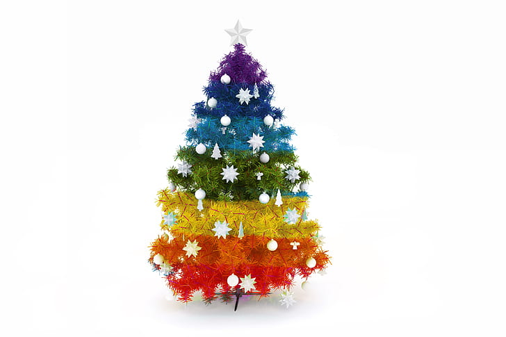 multi-colored Christmas tree