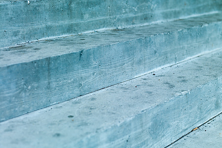Texture shot of blue wooden steps