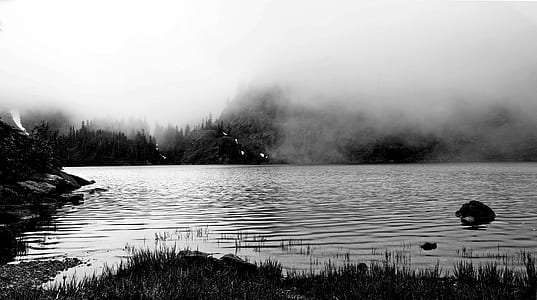 Gray Scale Body of Water