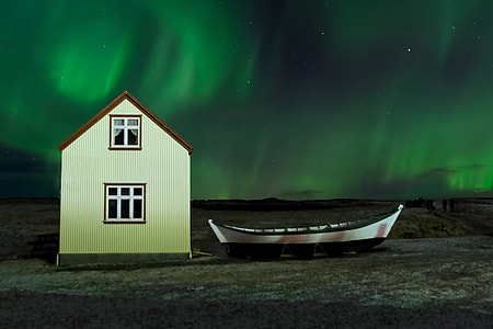 House and Northern Lights stars in Iceland