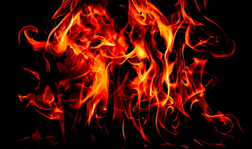 red flame digital wallpaper