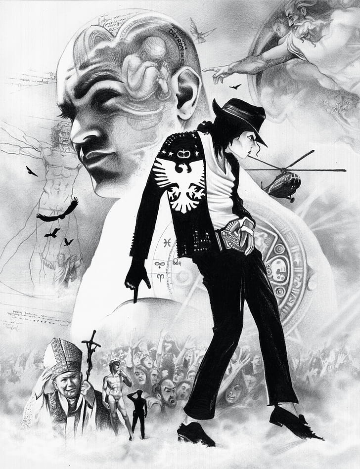 Royalty-Free photo: Michael Jackson sketch - PickPik