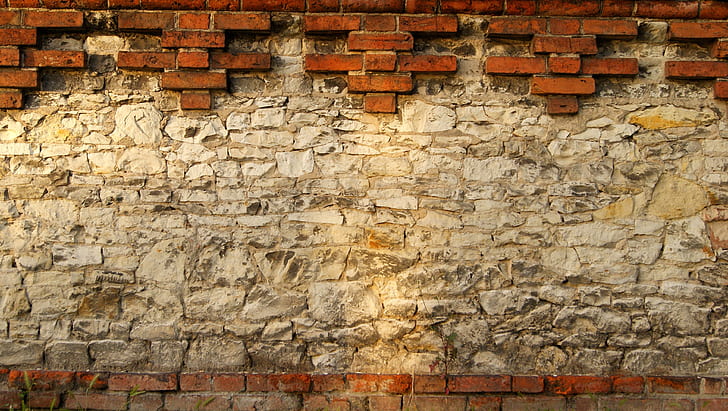 brown concrete wall bricks