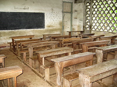brown and white classroom interior