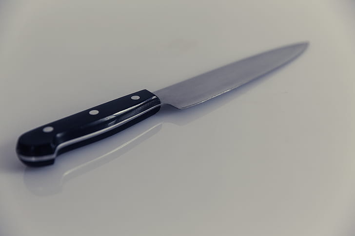 Black and Silver Kitchen Knife