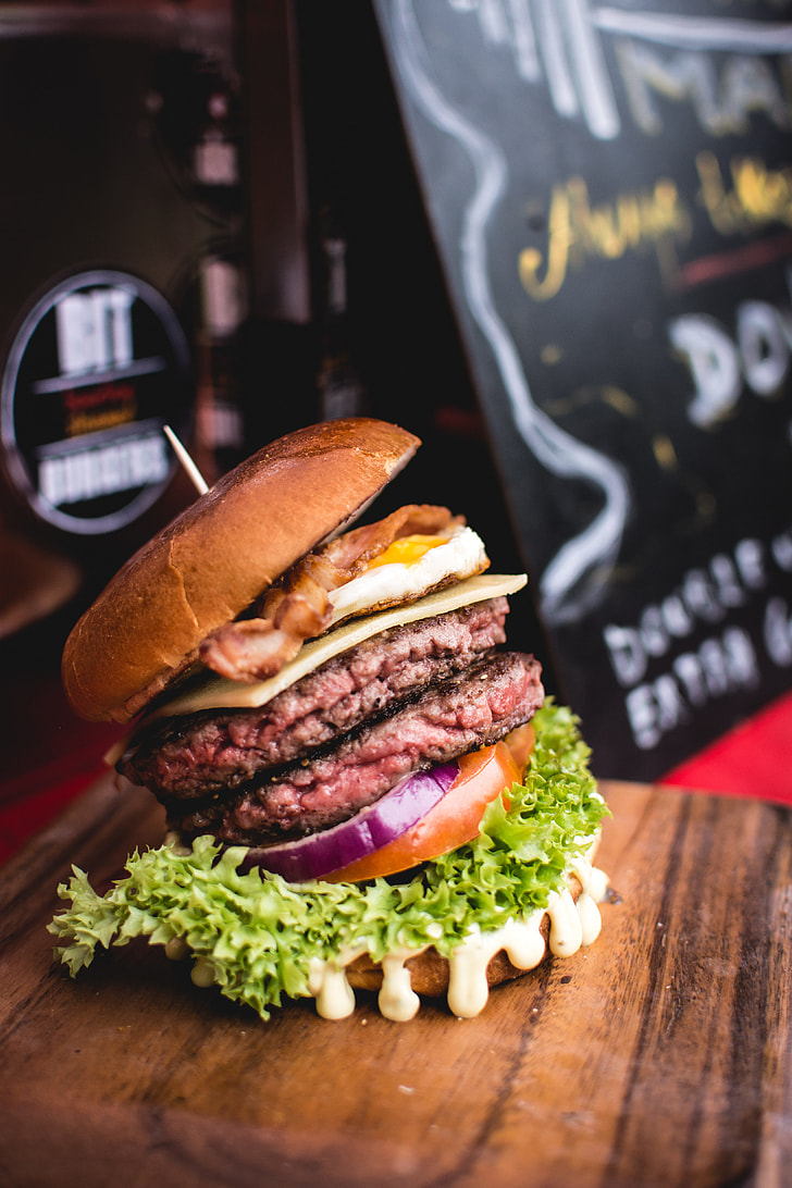 Royalty-Free photo: Double beef burger - PickPik