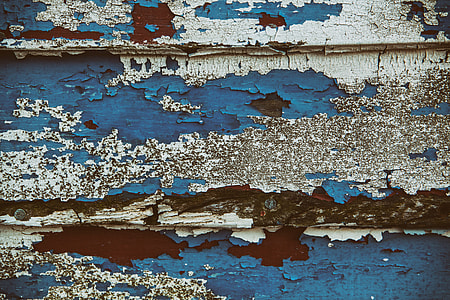 Close-up details of some old wooden panels, image captured in Dungeness, Kent, England
