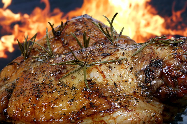 close up photo of roasted chicken