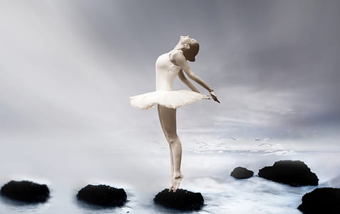ballerina bending her body photo