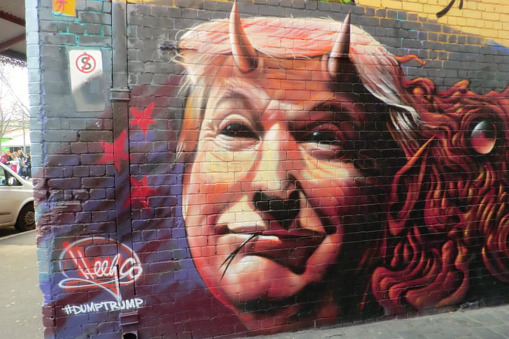 US Pres. Donald Trump graffiti