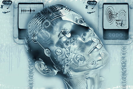 human head computer background