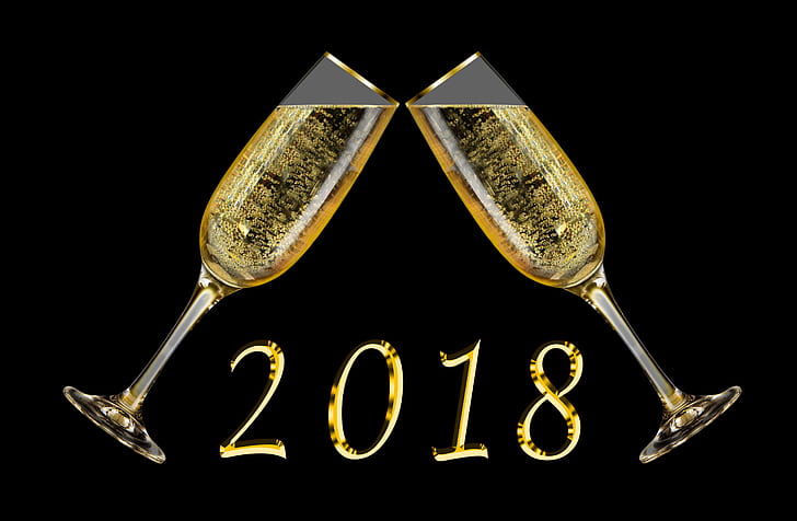 2018 champagne flute