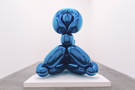 Modern art sculpture at a gallery in London