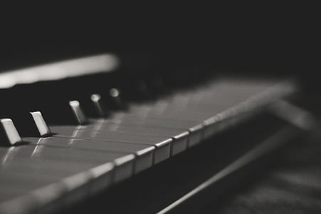 Gray and Black Piano Keys
