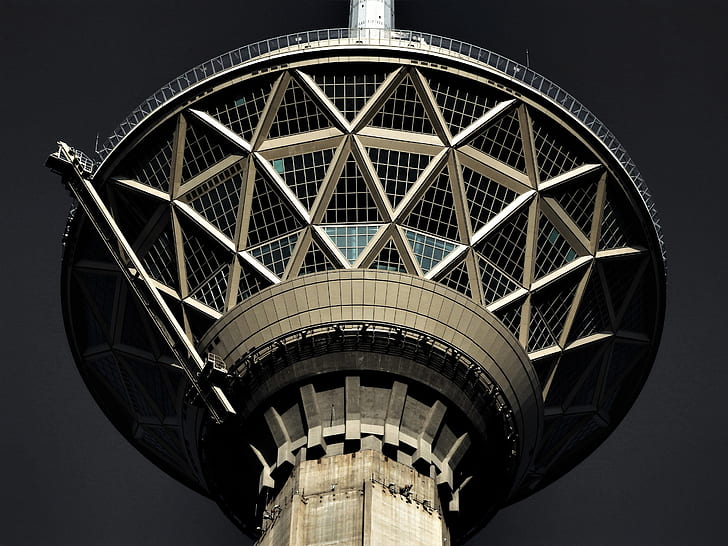tower, look up, architecture, pattern, milad tower, iran
