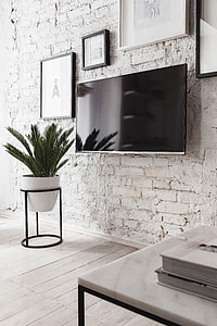 Living Room With Scandi Interior Design, Un'common Marble Table