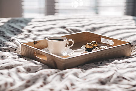 photo of teacup on tray