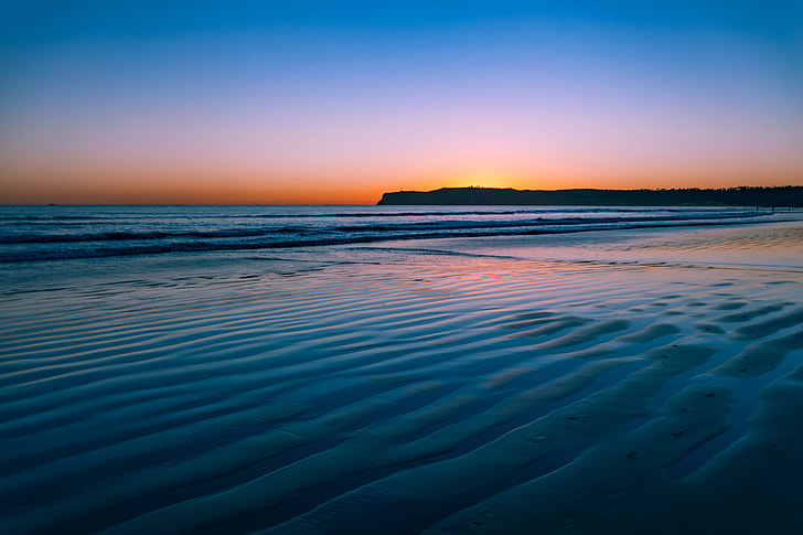 Sunset over the beach at Coronado, San Diego, California