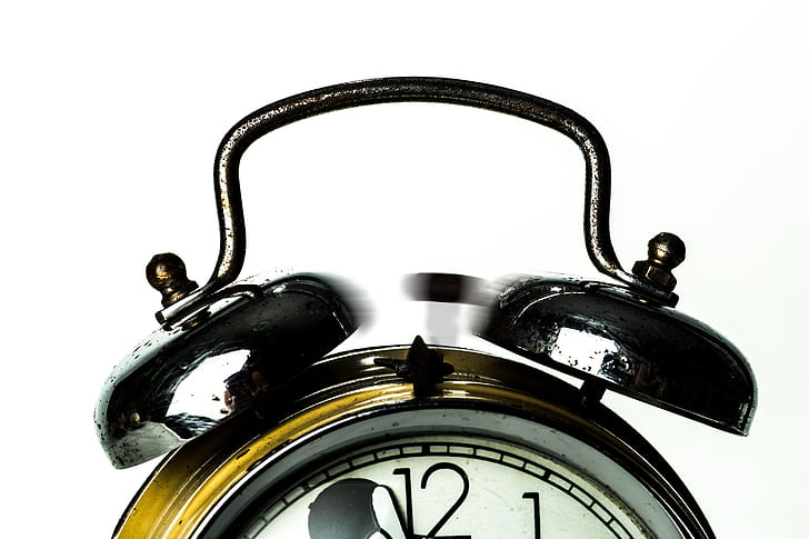 Black Ring Bell Alarm Clock