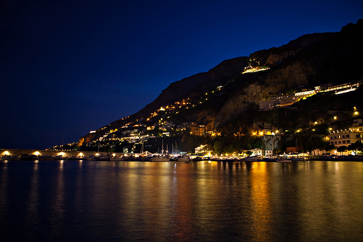 Coastline of Amalfi town on the Amalfi Coast in Italy