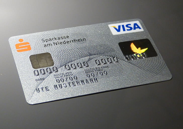 gray Visa card