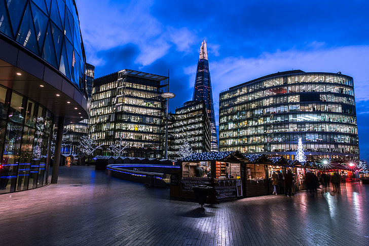 Night shot taken at the More London development in Central London. Image captured with a Canon 6D