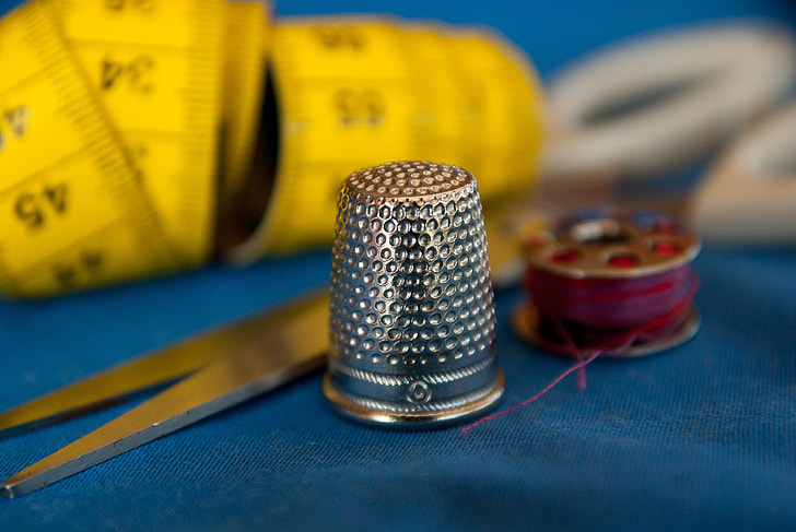 Thimble stock photo. Image of embroidery, macro, sewing - 17323378