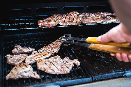 Beef steaks barbeque