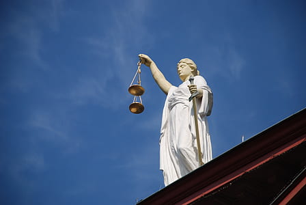 photo of Lady Justice statue