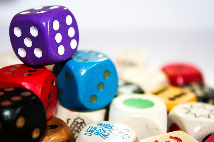 selective focus photography of dice