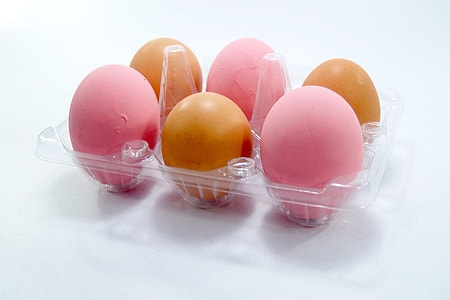 Closeup shot of Easter eggs