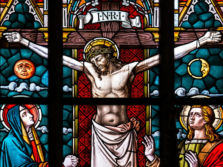 crucifix glass mosaic
