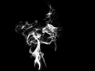 Smoke, Background, Abstract, eddy, black, white