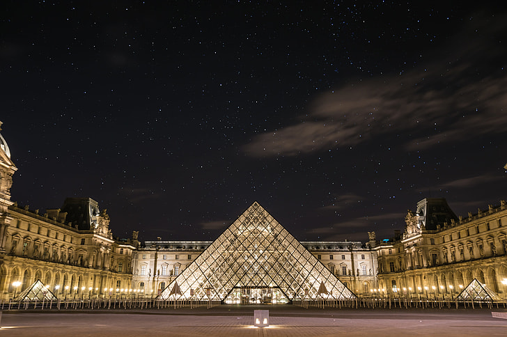 Louvre Museum during nighttime