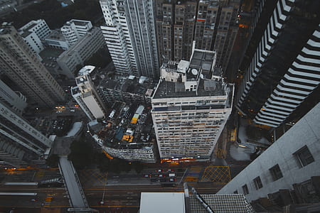 aerial photo of urban city with buildings
