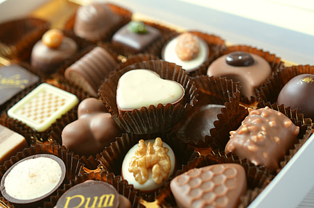 assorted-shape chocolate in box